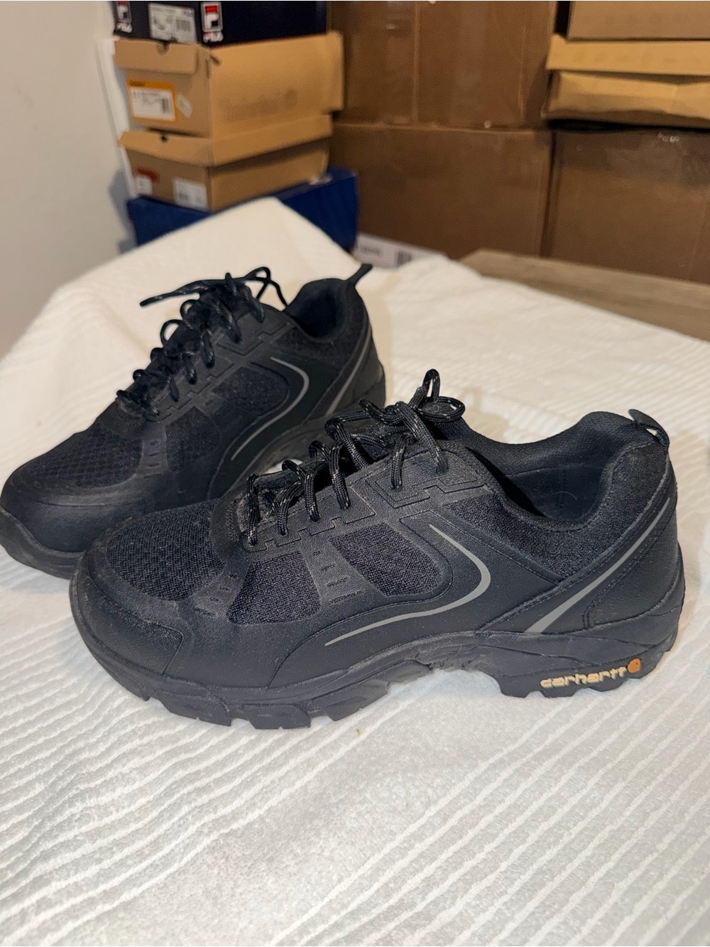 Carhartt Men’s Safety Work Shoes Black Composite Toe Slip Resistant Size 9 Wide